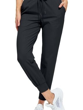 Lightweight Black Drawstring Jogger Pants